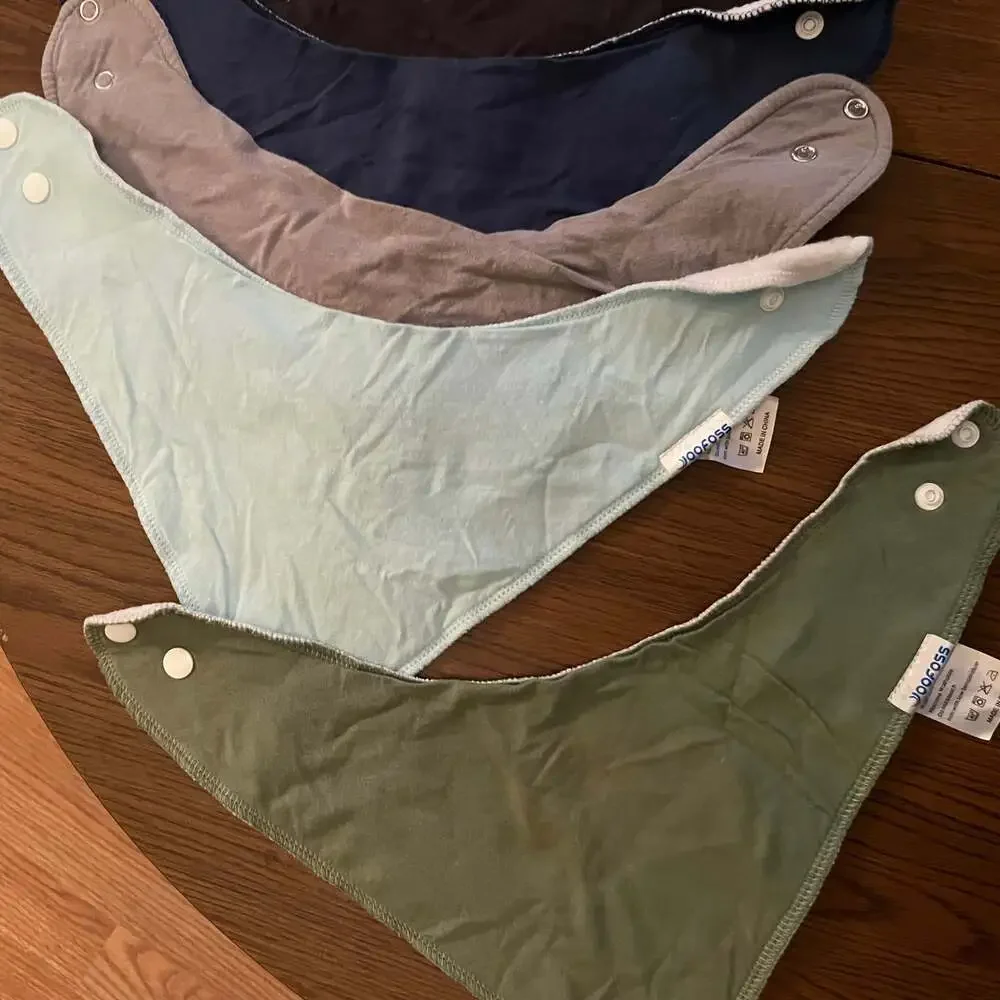 100% Organic Cotton Muslin Baby Bibs - Drool Bibs - Unisex Baby Bibs,